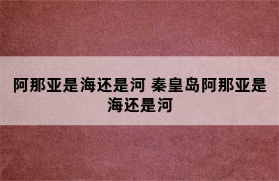 阿那亚是海还是河 秦皇岛阿那亚是海还是河